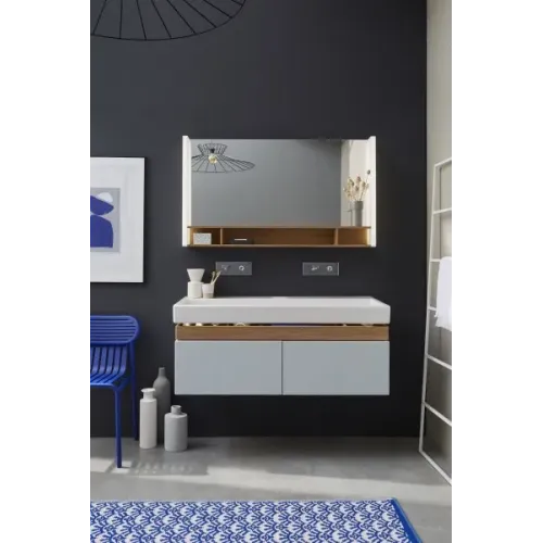 Модуль под раковину Terrace 120х48х38 см, 3 ящика, белый глянцевый, система push-to-open EB1188-G1C-G1C Jacob Delafon