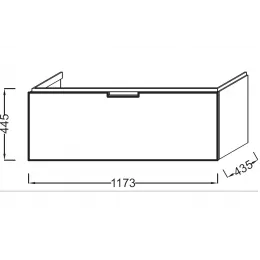 Модуль под раковину Reve 117х43,5х44,5 см, оливковый блестящий, 2 выдвижных ящика EB1137-G95 Jacob Delafon