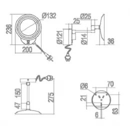Косметическое зеркало INDA MY MIRROR AV258ANE