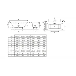 Акриловая ванна Evok 170х80 см E60341-00 Jacob Delafon