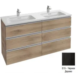 Модуль под раковину Vox 140х46х73,4 см, 6 ящиков, черное дерево, встроенные ручки EB2040-RA-E15 Jacob Delafon