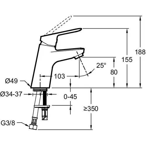 Комплект смесителей Lucien для раковины, для ванны и душа, душевой гарнитур E20850RU-CP Jacob Delafon