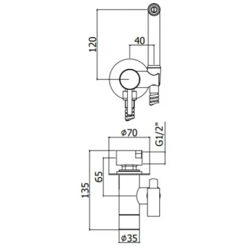 Гигиенический душ Paffoni TWEET ROUND ZDUP110HGSP
