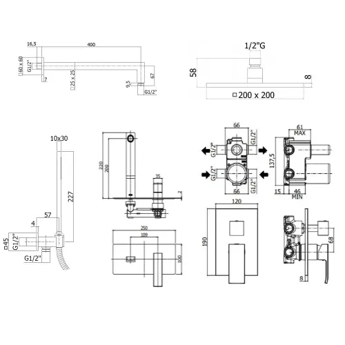Комплект смесителей PAFFONI Elle KITEL018NO105