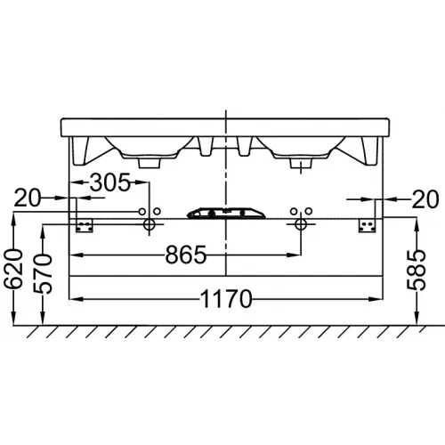 Модуль под раковину Odeon Up 117х48,5х45 см, 1 ящик, дуб шампань EB887-E19 Jacob Delafon
