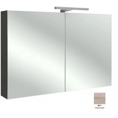 Зеркало Odeon Up 105х65 см, зеркальный шкаф, подсветка, серый дуб, с подсветкой EB787RU-E71 Jacob Delafon