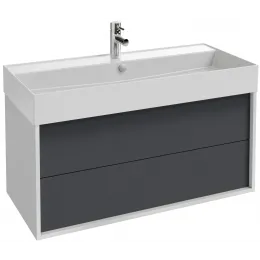 Модуль под раковину Vivienne 99,9х46х45,2 см, корпус белый блестящий; фасад насыщенный серый сатин, ручки отдельно EB1585-N18-S40 Jacob Delafon