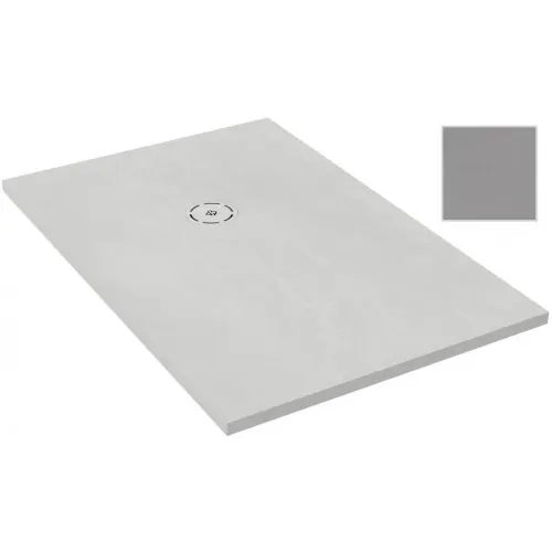 Поддон Singulier 140х80х3 см, серый шелк, матовый, антискользящее покрытие, прямоугольный, Neoroc E67015-MGZ Jacob Delafon