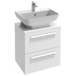 Модуль под раковину Struktura 55,5х40,3х57,6 см, белый блестящий, с 2 выдвижными ящиками EB1387-N18 Jacob Delafon