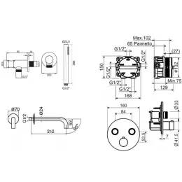 Комплект для ванны Plumberia Selection PS BOX KITPSB02CR260