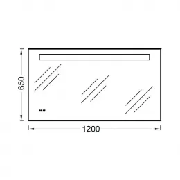 Зеркало Replay 120х65 см, с подсветкой, с подогревом, с часами EB1163-NF Jacob Delafon