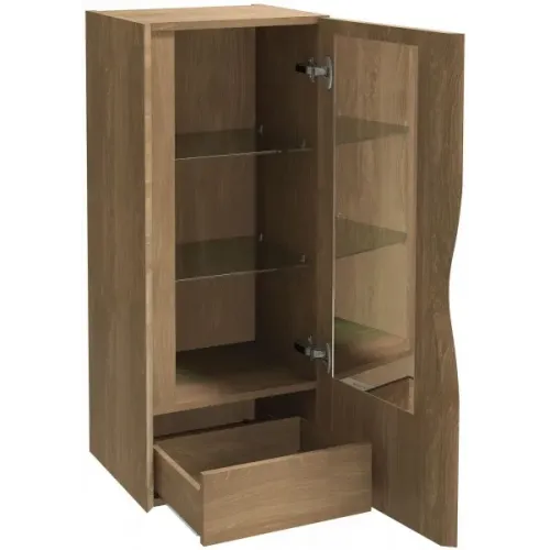 Шкаф Stillness 41х34,5х96 см, натуральный дуб, зеркало с внутренней стороны дверцы, ящик + 2 полки, правый EB2006D-P6 Jacob Delafon