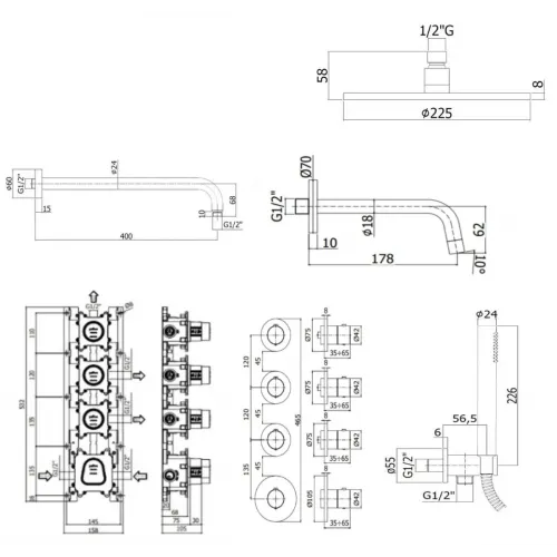 Комплект для ванны PAFFONI Modular Box KITMB019NO045KING