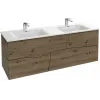Модуль под раковину Sherwood 140х46х50 см, 4 ящика, состаренный дуб, система push-to-open EB1835RU-P13 Jacob Delafon