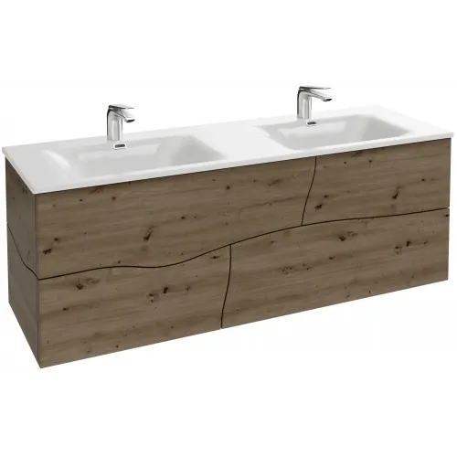 Модуль под раковину Sherwood 140х46х50 см, 4 ящика, состаренный дуб, система push-to-open EB1835RU-P13 Jacob Delafon