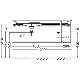 Модуль под раковину Nouvelle Vague 120х50,7х45,5 см, 2 ящика, пыльная роза сатин EB3036-S42 Jacob Delafon