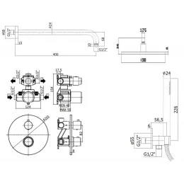 Комплект смесителей PAFFONI Light KITLIQ018NOKING