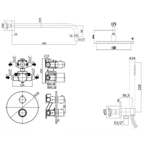 Комплект смесителей PAFFONI Light KITLIQ018NOKING