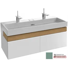 Модуль под раковину Terrace 120х48х38 см, оливковый матовый, верхний ящик из цельного дерева, система push-to-open EB1188-M47 Jacob Delafon