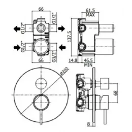 Смеситель для душа Paffoni Light LIG018CR
