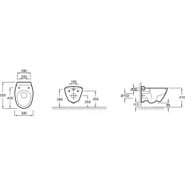 Комплект унитаза с инсталляцией Presqu'ile глубина унитаза 56см, клавиша хром глянец, с микролифтом, быстросъемное E21743RU-00 Jacob Delafon