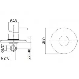 Смеситель для душа Paffoni Light LIG011CR