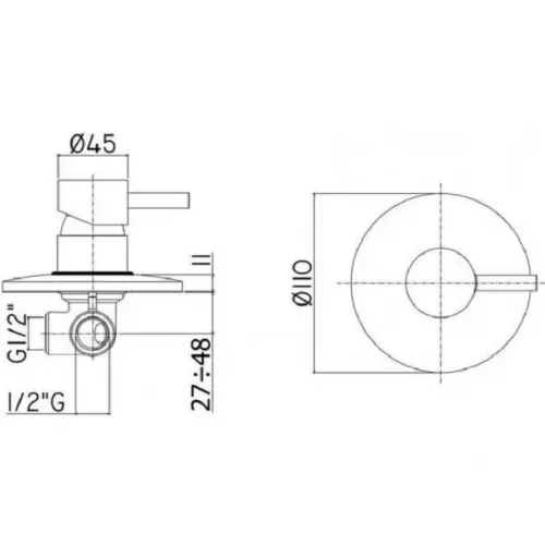 Смеситель для душа Paffoni Light LIG011CR
