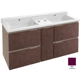 Модуль под раковину Soprano 136х53,5х63,4 см, 4 ящика + 1 внутренний ящичек, сливовый EB1335-N04 Jacob Delafon