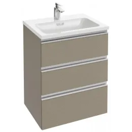 Модуль с раковиной Vox 60 см, черное дерево, 3 ящика, без столешницы, подвесной монтаж EXAF112-Z-00+EB2050-RA-E15 Jacob Delafon