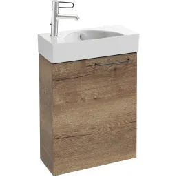 Модуль под раковину Odeon Rive Gauche 48,5х21,3х59,1 см, левосторонний, дуб табак, ручка чёрная EB2581G-R9-E52 Jacob Delafon