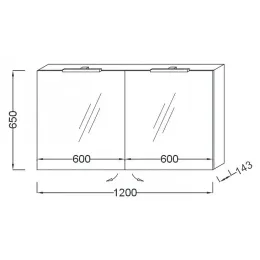 Зеркало 120х65 см, белый блестящий, с подсветкой EB798RU-G1C Jacob Delafon