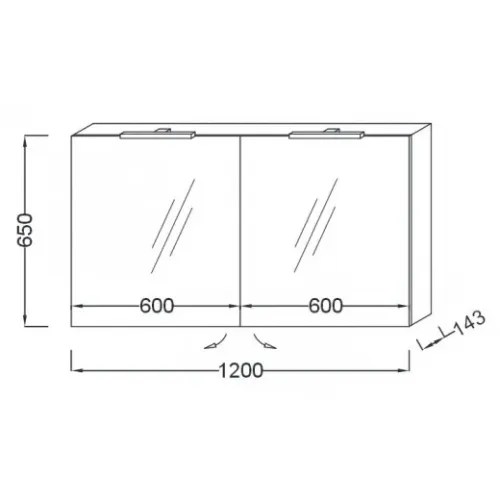 Зеркало 120х65 см, белый блестящий, с подсветкой EB798RU-G1C Jacob Delafon