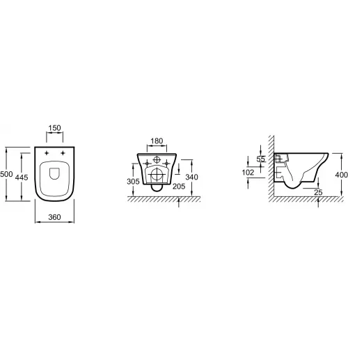 Комплект унитаза с инсталляцией Vox глубина унитаза 50см, без клавиши в комплекте, с микролифтом, безободковый, быстросъемное E21772RU-00 Jacob Delafon