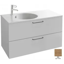 Модуль под раковину Odeon Rive Gauche 100х50,8х56,8 см, дуб табак, черные ручки EB2524-R9-E52 Jacob Delafon