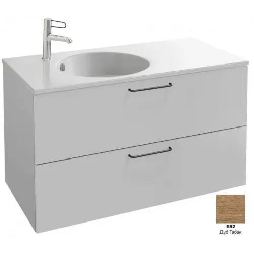 Модуль под раковину Odeon Rive Gauche 100х50,8х56,8 см, дуб табак, черные ручки EB2524-R9-E52 Jacob Delafon