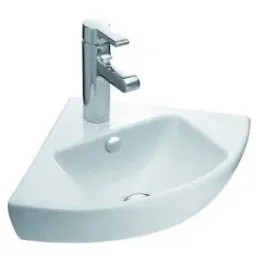 Подвесная раковина Odeon Up 34х34х10,5 см, 1 отверстие для смесителя, санфарфор, угловая E4733-00 Jacob Delafon