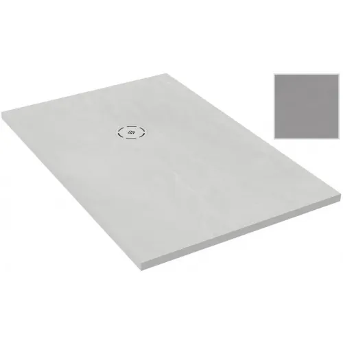 Поддон Singulier 90х90х3 см, серый шелк, антискользящее покрытие, квадратный, Neoroc E67033-MGZ Jacob Delafon