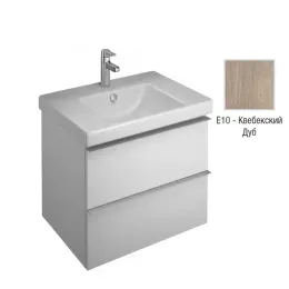 Модуль с раковиной Odeon Up 70 см, квебекский дуб, 2 ящика друг над другом, с отверстием под смеситель, подвесной монтаж E4732-00+EB890-E10 Jacob Delafon