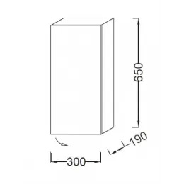 Шкаф Parallel 30х19х65 см, шарниры справа, 2 полки, пыльная роза сатин EB513D-S42 Jacob Delafon