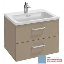 Модуль под раковину Vox 60х46х45,2 см, матовый аквамарин, изогнутая ручка, 2 выдвижных ящика EB2080-R1-M43 Jacob Delafon