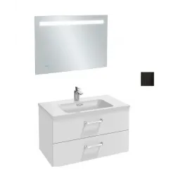 Комплект мебели для ванной Vox 80 см, цвет черное дерево, прямые ручки, подвесной монтаж, с подсветкой EB1160-NF+EXAE112-Z-00+EB2078-R4-E15 Jacob Delafon