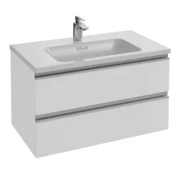 Модуль с раковиной Vox 80 см, 2 ящика, плавное закрывание, белый блестящий лак, подвесной монтаж EB2028-RA-G1C+EXAE112-Z-00 Jacob Delafon
