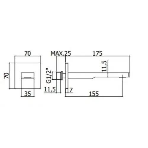 Излив Paffoni Tango ZBOC120NO