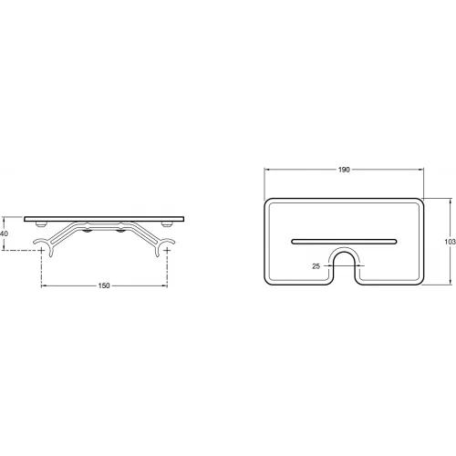 Полка для смесителя Metro чёрная E24316-BL Jacob Delafon