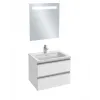 Комплект мебели для ванной Vox 60 см, белый, светодиодная подсветка, отверстие для смесителя, подвесной монтаж, с подсветкой EB1411-NF+EXAF112-Z-00+EB2030-RA-N18 Jacob Delafon