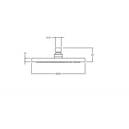 Лейка верхнего душа July 20 см, round, без держателя E21760-CP Jacob Delafon