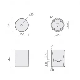 Раковина GALASSIA CORE46 7305OC
