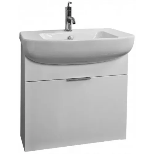 Комплект мебели для ванной Odeon Up 65 см, белый, отверстие для смесителя, с подсветкой, подвесной монтаж E4743-00+EB879-J5+EB880-J5 Jacob Delafon