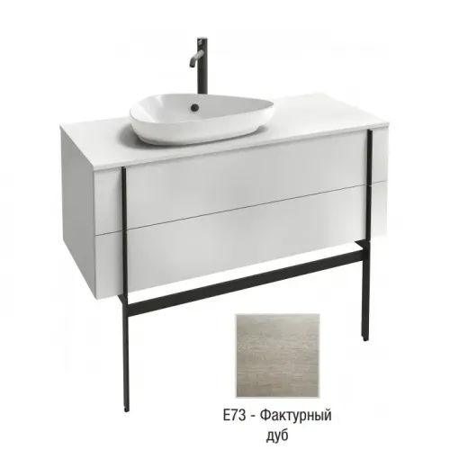 Модуль с раковиной Nouvelle Vague 100 см, фактурный дуб, серый, подвесной монтаж EB3040-E73+EVI002-MG2 Jacob Delafon