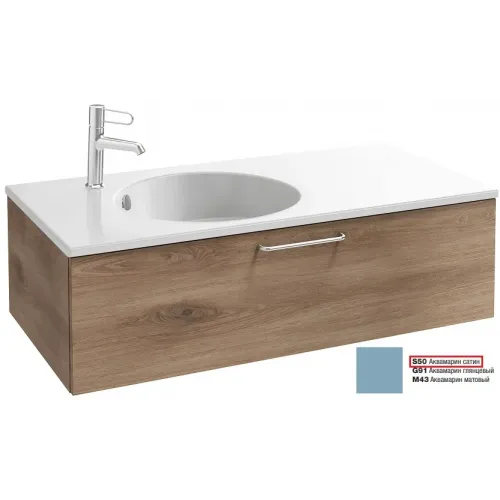 Модуль под раковину Odeon Rive Gauche 100х50,8х28,3 см, 1 ящик, аквамарин сатин, ручки хром EB2516-R5-S50 Jacob Delafon